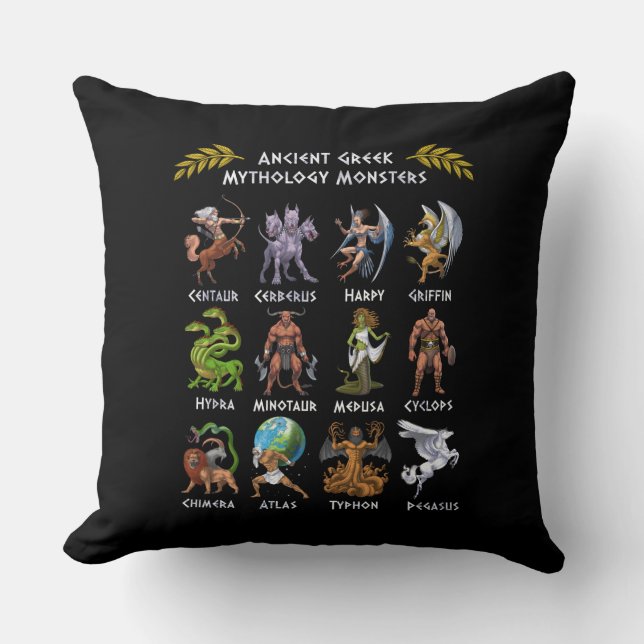 Coussin Ancient Greek Mythology Monsters (Recto)
