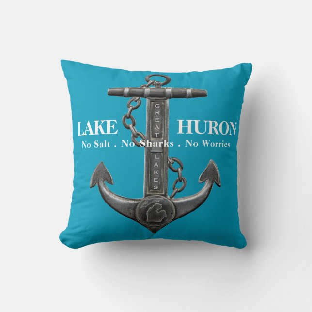 Coussin Ancrage de pirate nautique en détresse du lac Huro (Recto)