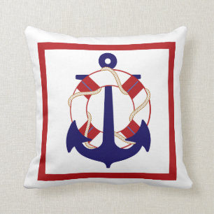 Coussin Ancrages PixDezines/sauveteurs/couleur marine/do-i