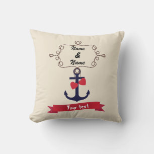 Coussin Ancre cadre de corde marine marine voyage maritime