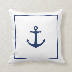Coussin Ancre de bleu marine