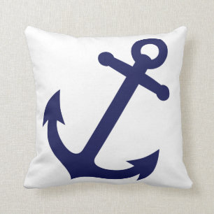 Coussin Ancre de bleu marine