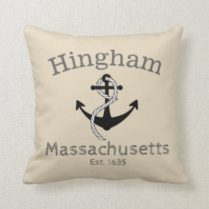 Coussin Ancre flottante de Hingham le Massachusetts