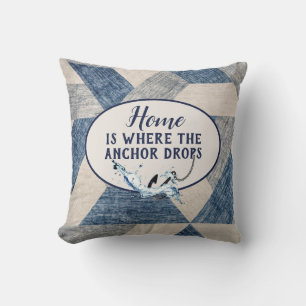 Coussin Ancre Nautique Avec Citation