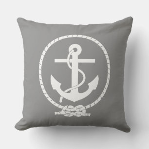 Coussin Ancre nautique classique élégante et cool