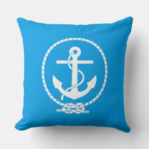 Coussin Ancre nautique classique élégante et cool