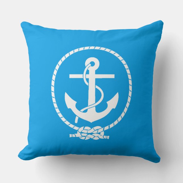 Coussin Ancre nautique classique élégante et cool (Recto)
