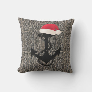Coussin ANCRE nautique de peau de serpent + SANTA HAT