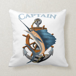 Coussin Ancre nautique du capitaine Pêche en mer profonde