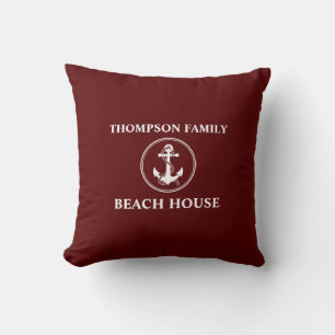 Coussin Ancre Nautique Nom de la corde Maison de plage Pro