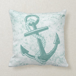 Coussin Ancre nautique Perturbé Aqua Beach Jeu d'oreiller