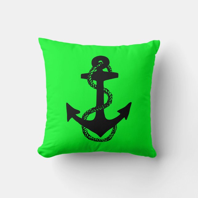 Coussin Ancre nautique + ROPE | (Recto)