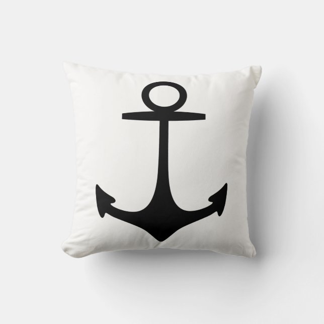 Coussin Ancre noire (Recto)