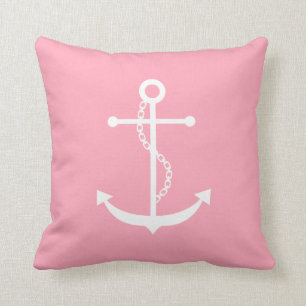 Coussin Ancre rose