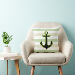 Coussin Ancre verte, Ancre de bateau, Ancre de navire, Ray