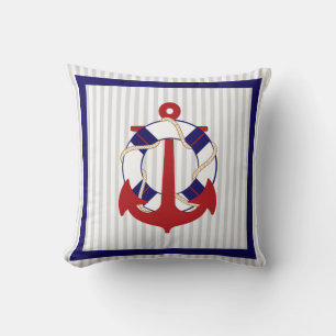 Coussin Ancres PixDezines/sauveteurs de vie/couleur nautiq