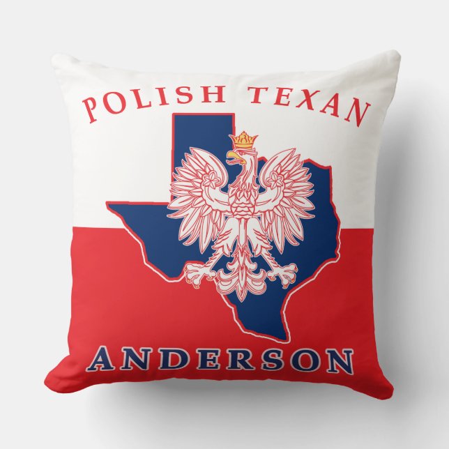 Coussin Anderson Polonais Texan (Recto)