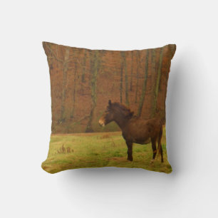 Coussin Âne brun,