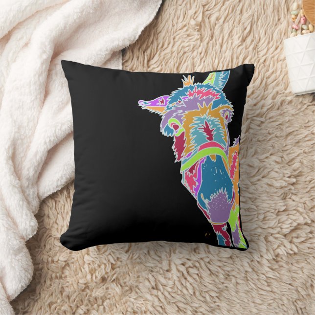 Coussin Âne Coloré (Couverture)