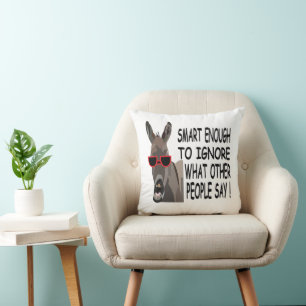 Coussin Âne intelligent cool