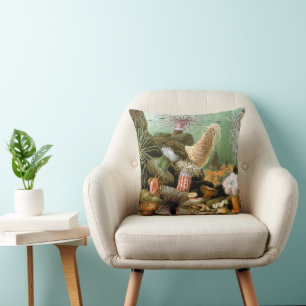 Coussin Anémones de mer, Vie marine Vintage Animaux de l'o