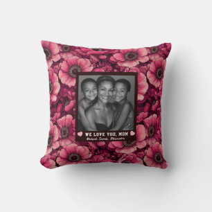 Coussin Anémones Meilleure Maman Decoration Maison Unique
