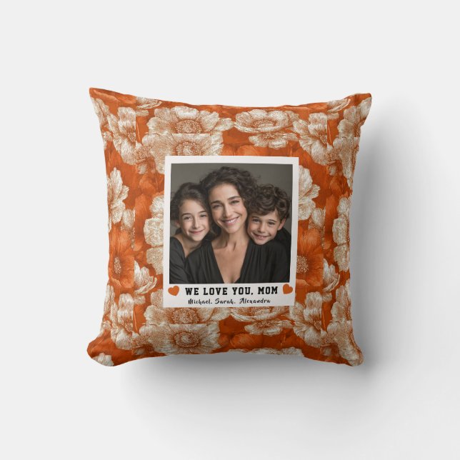 Coussin Anémones Meilleure Maman Maman Moderne Ferme Luxe (Recto)
