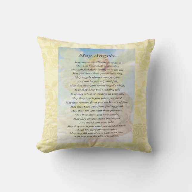 Coussin Ange avec la guirlande (Recto)