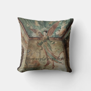 Coussin Ange chinois volant vers le ciel