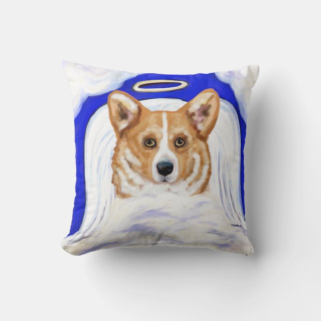 Coussin Ange Corgi (Recto)