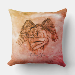 Coussin Ange Eros en amour , je t'aime