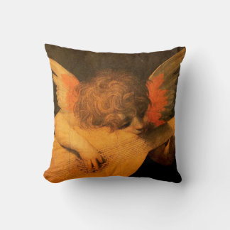 Coussin ange jouant de la lute