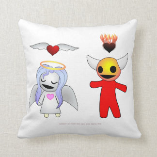 Coussin Ange timide de sucrerie et poupée de diable