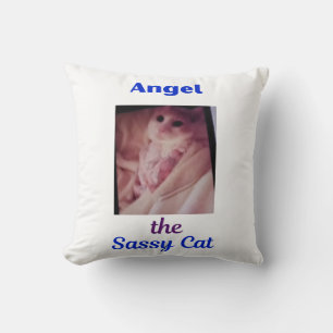 Coussin Angel le chat impertinent