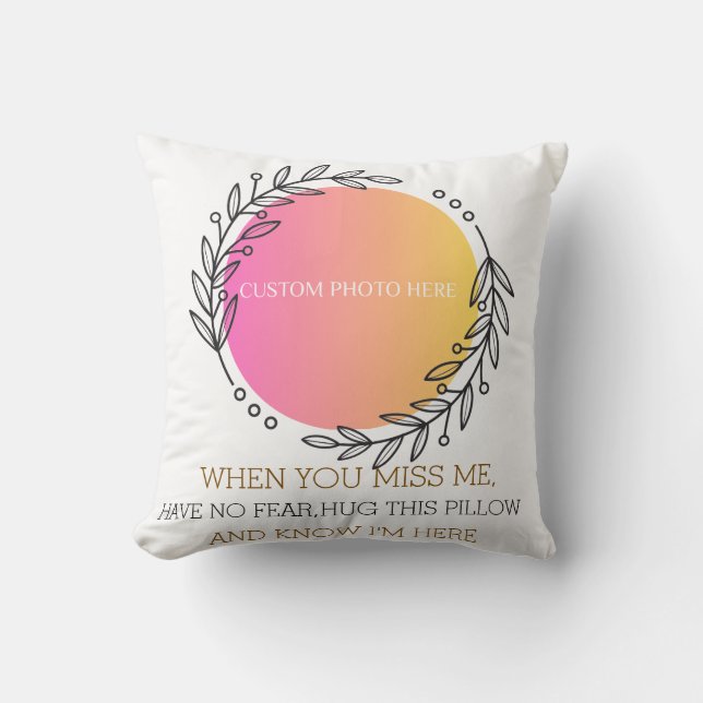 Coussin Angel Memorial Pillow with Family Photo (Recto)