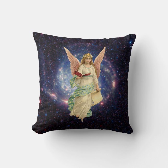 Coussin Angel vintage au ciel (Recto)