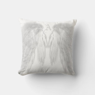 Coussin ANGEL WINGS Blanc Personnalisé Monogramme