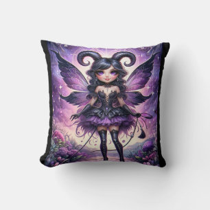 Coussin Angelina Purple Gothic Fairy Scorpion Hornes Zodia