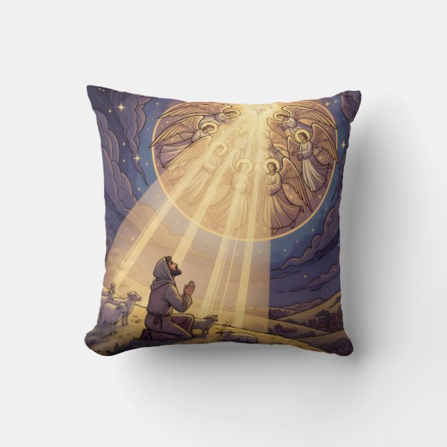Coussin Anges de Jésus Lumière de l'Étoile (Recto)