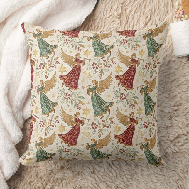 Coussin Anges de Noël Vintage (Couverture)