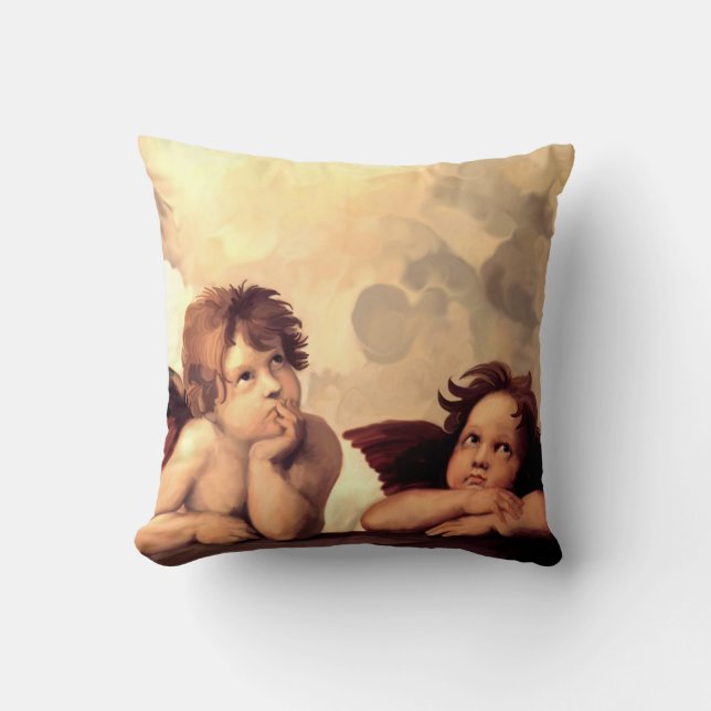 Coussin Anges Raffaelo Sanzio de Sistine Madonna (Recto)