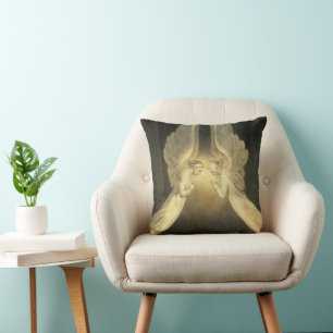 Coussin Anges vintage planant au-dessus de Jésus-Christ