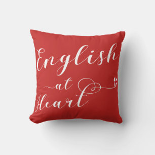 Coussin Anglais À Heart Throw Cushion, Angleterre