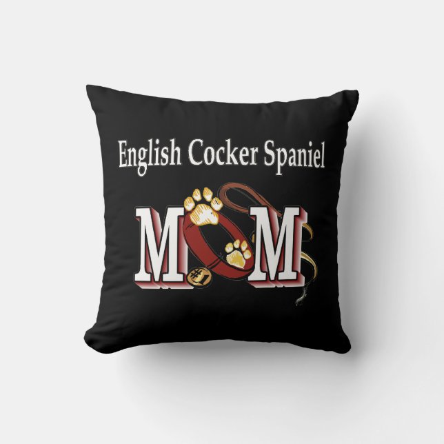Coussin Anglais Cocker Spaniel Mom (Recto)