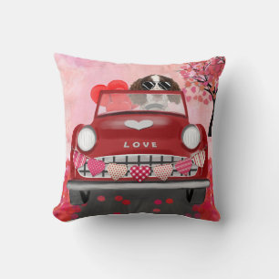 Coussin Anglais Springer Spaniel Car Hearts Valentine's