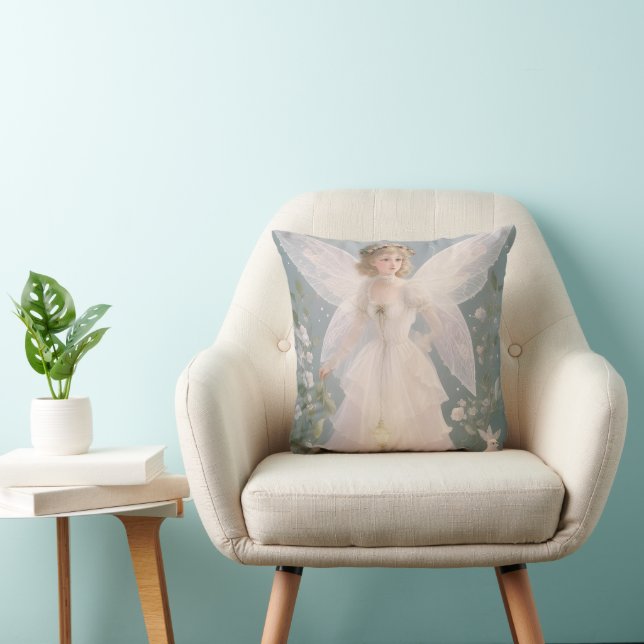 Coussin Angle de Noël victorien vintage (Chaise)