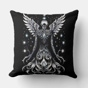 Coussin Angle De Tatouage Noir Et Argent