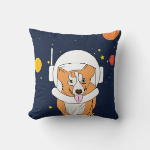 Coussin Animal Astronaute Corgi Avec Casque Spatial Clipar