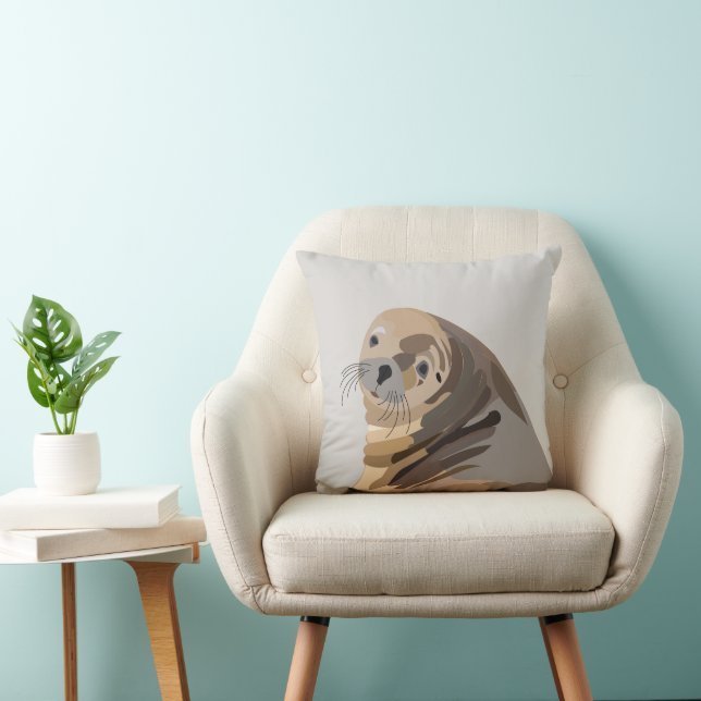 Coussin Animal de Lion de mer (Chaise)