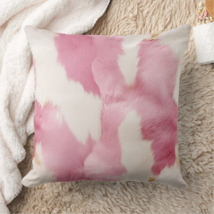 Coussin Animal de vache blanche rose